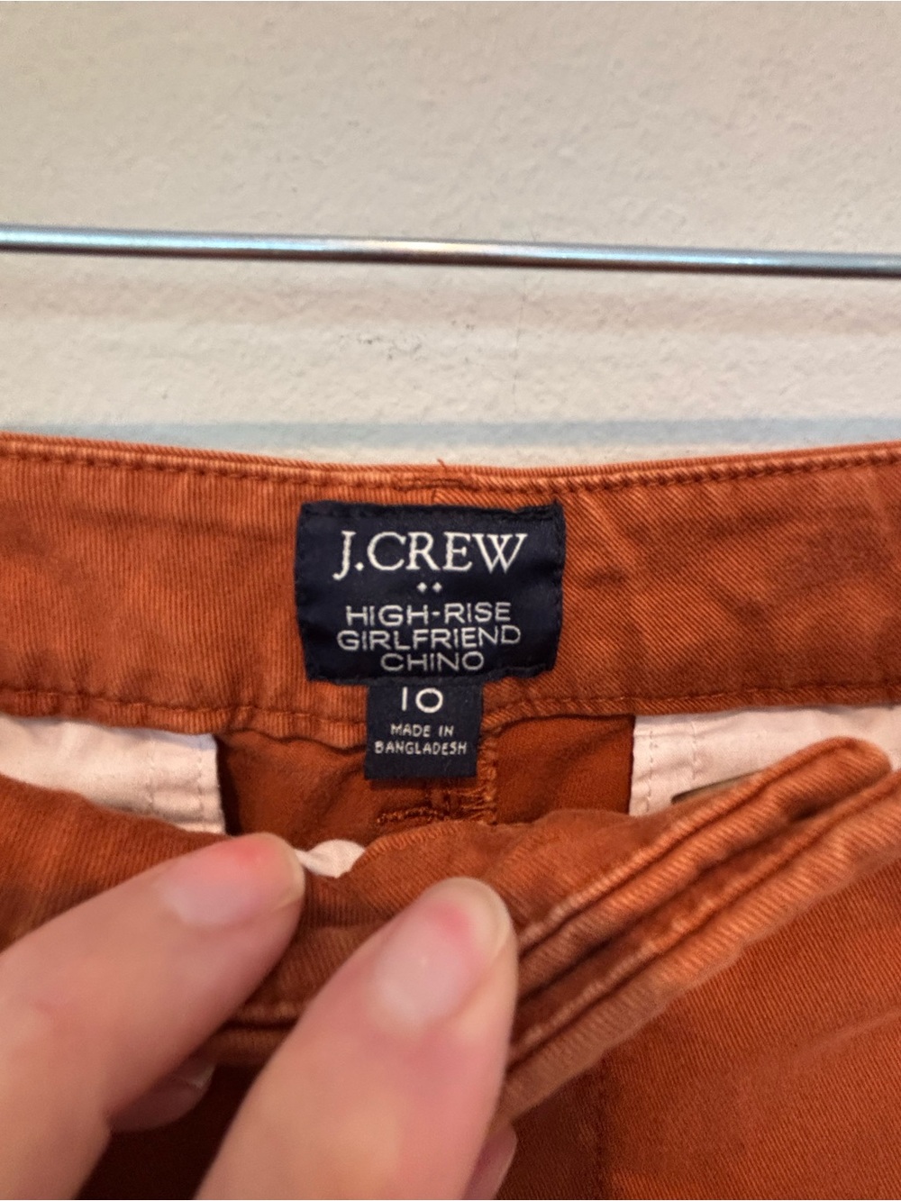 J. Crew Women's Rust Orange Chinos - Picture 3 of 4